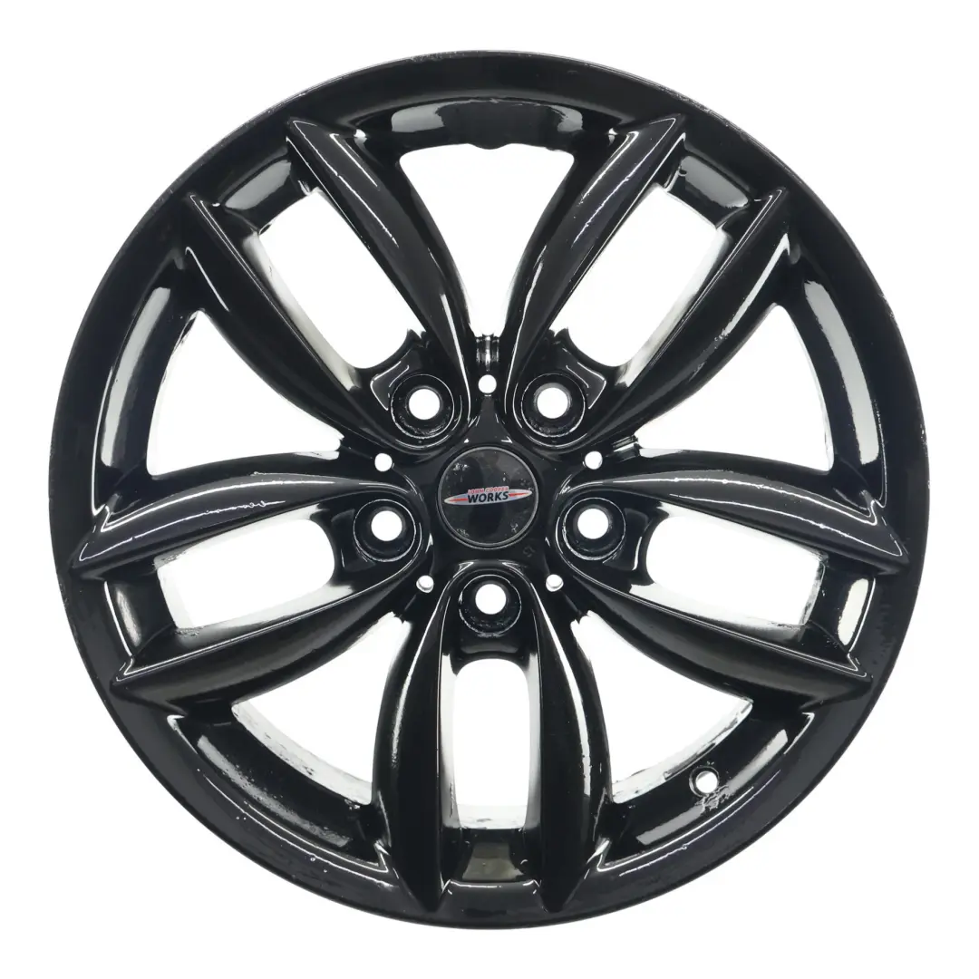 Alloy Rim 17" 7J 5-Star Double Spoke 124 to Mini Cooper R60 R61 Black Wheel with Part number 9803726 Mini Cooper R60 R61 Black Wheel Alloy Rim 17" 7J 5-Star Double Spoke 124 - SKU 9803726-2 - Part number 9803726