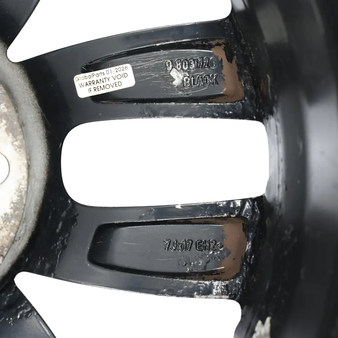 Mini Cooper R60 R61 Black Wheel Alloy Rim 17" 7J 5-Star Double Spoke 124 - SKU 9803726-2 - Part number 9803726