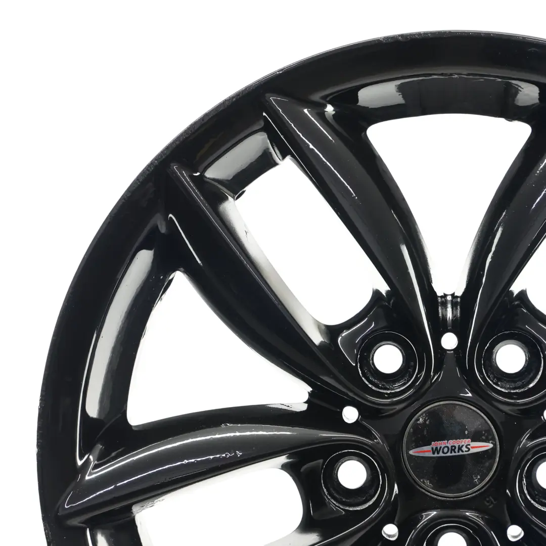 Alloy Rim 17" 7J 5-Star Double Spoke 124 to Mini Cooper R60 R61 Black Wheel with Part number 9803726 Mini Cooper R60 R61 Black Wheel Alloy Rim 17" 7J 5-Star Double Spoke 124 - SKU 9803726-2 - Part number 9803726