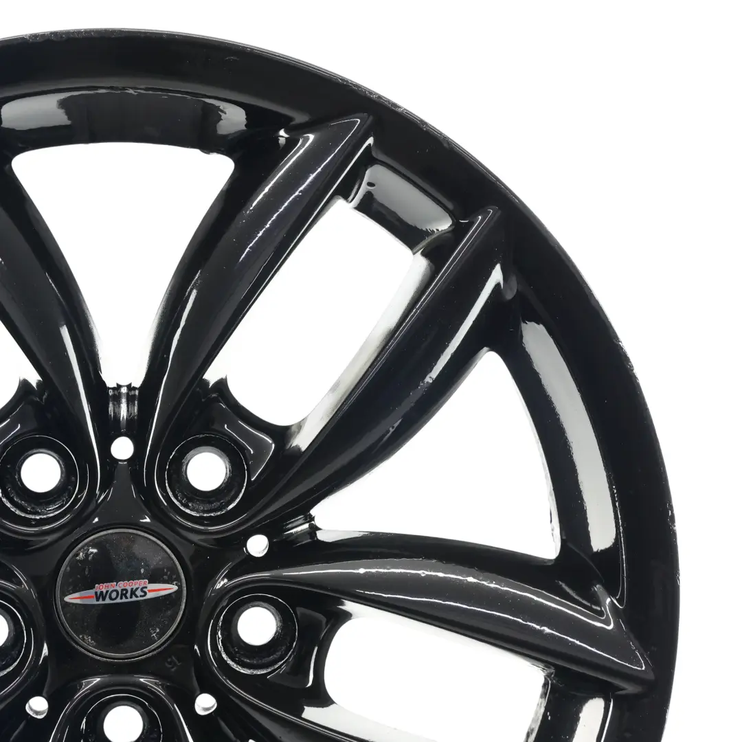 Alloy Rim 17" 7J 5-Star Double Spoke 124 to Mini Cooper R60 R61 Black Wheel with Part number 9803726 Mini Cooper R60 R61 Black Wheel Alloy Rim 17" 7J 5-Star Double Spoke 124 - SKU 9803726-2 - Part number 9803726