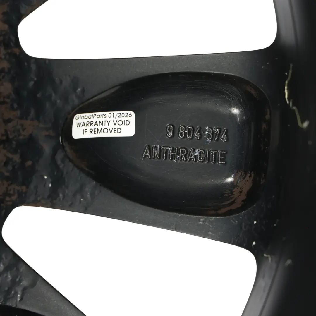 Anthracite Wheel Alloy Rim 18" 7,5J ET:52 Turbo Fan 126 to Mini Cooper One R60 R61 with Part number 9804374 Mini Cooper One R60 R61 Anthracite Wheel Alloy Rim 18" 7,5J ET:52 Turbo Fan 126 - SKU 9804374-4 - Part number 9804374