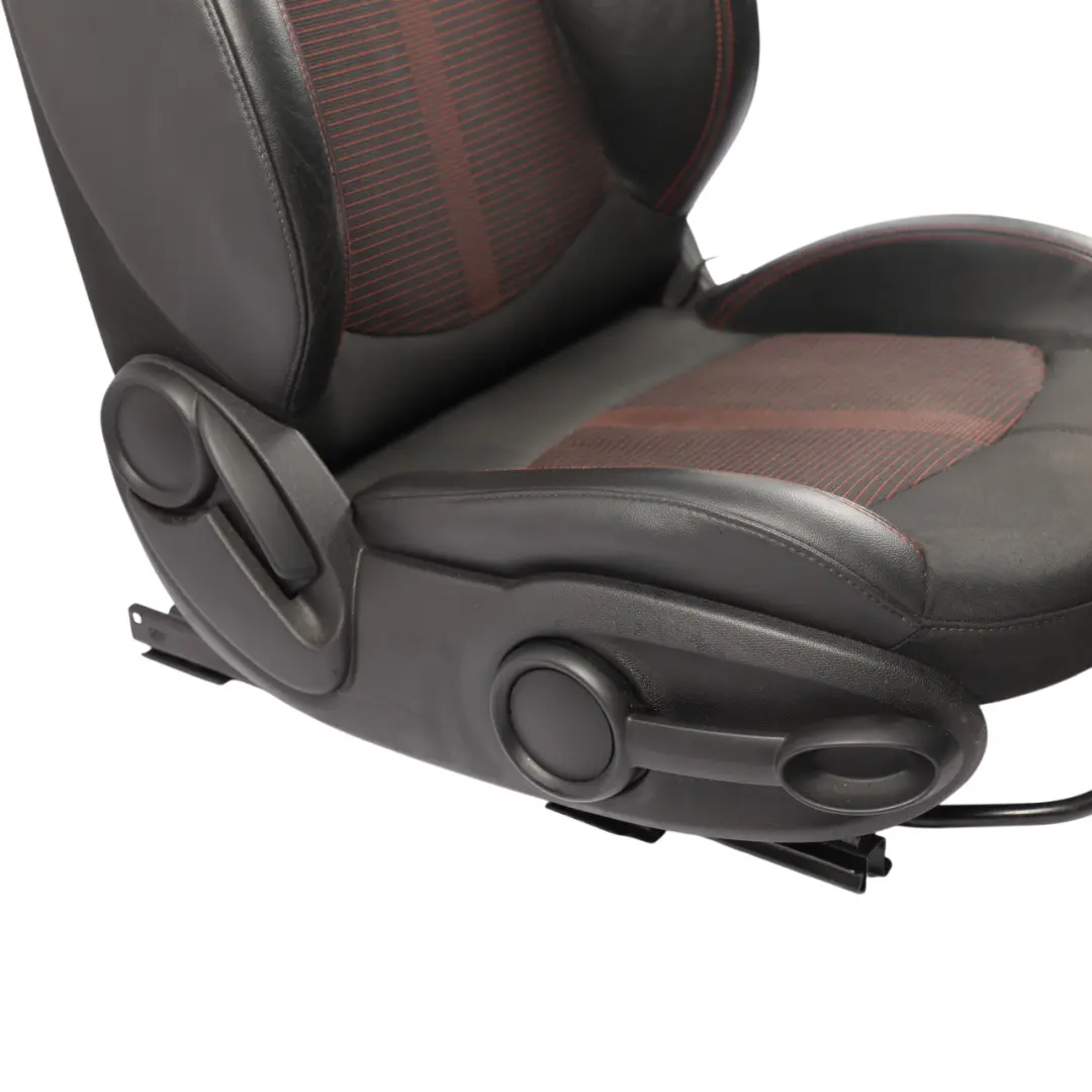  Front Seat MINI R60 Countryman Right O/S Sport Cloth Leather Parallel Lines Red HEATED - SKU 9805156-2 - Part number 9805156