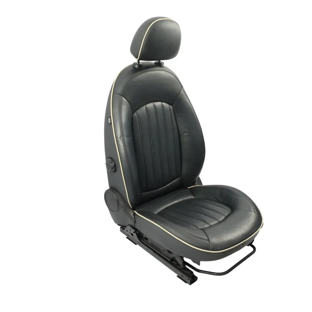 Przedni Lewy Fotel Podgrzewany Sport Czarny Skórzany do Mini Cooper One R60 o numerze 9806615 Mini Cooper One R60 Przedni Lewy Fotel Podgrzewany Sport Czarny Skórzany - SKU 9806615-4 - Numer Części 9806615