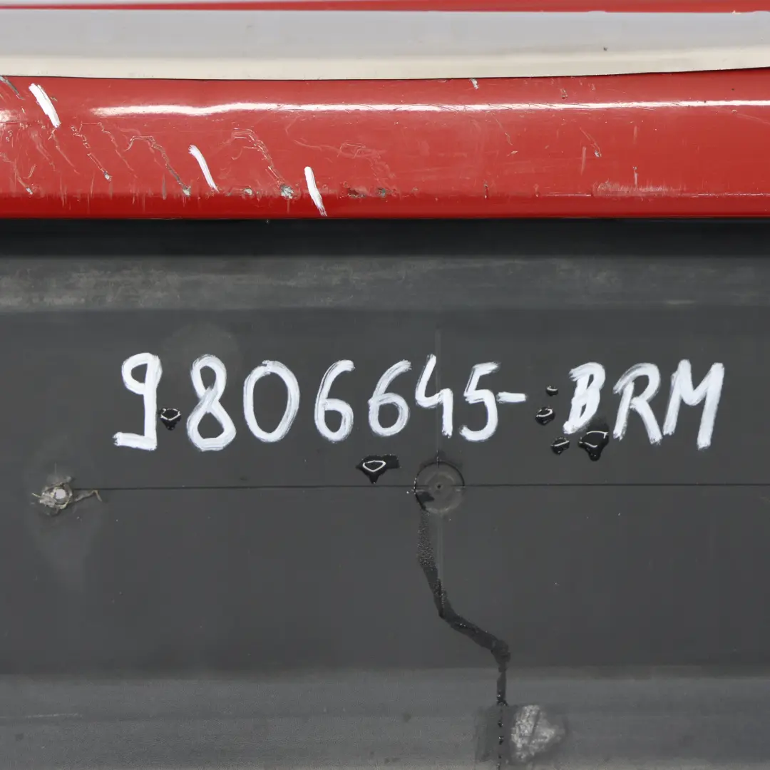 Bumper Trim Panel Cover PDC Blazing Red Metallic - B63 to Mini Countryman R60 Rear with Part number 9806645 Mini Countryman R60 Rear Bumper Trim Panel Cover PDC Blazing Red Metallic - B63 - SKU 9806645-BRM - Part number 9806645