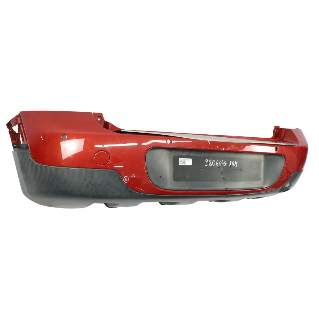 Bumper Trim Panel Cover PDC Blazing Red Metallic - B63 to Mini Countryman R60 Rear with Part number 9806645 Mini Countryman R60 Rear Bumper Trim Panel Cover PDC Blazing Red Metallic - B63 - SKU 9806645-BRM - Part number 9806645