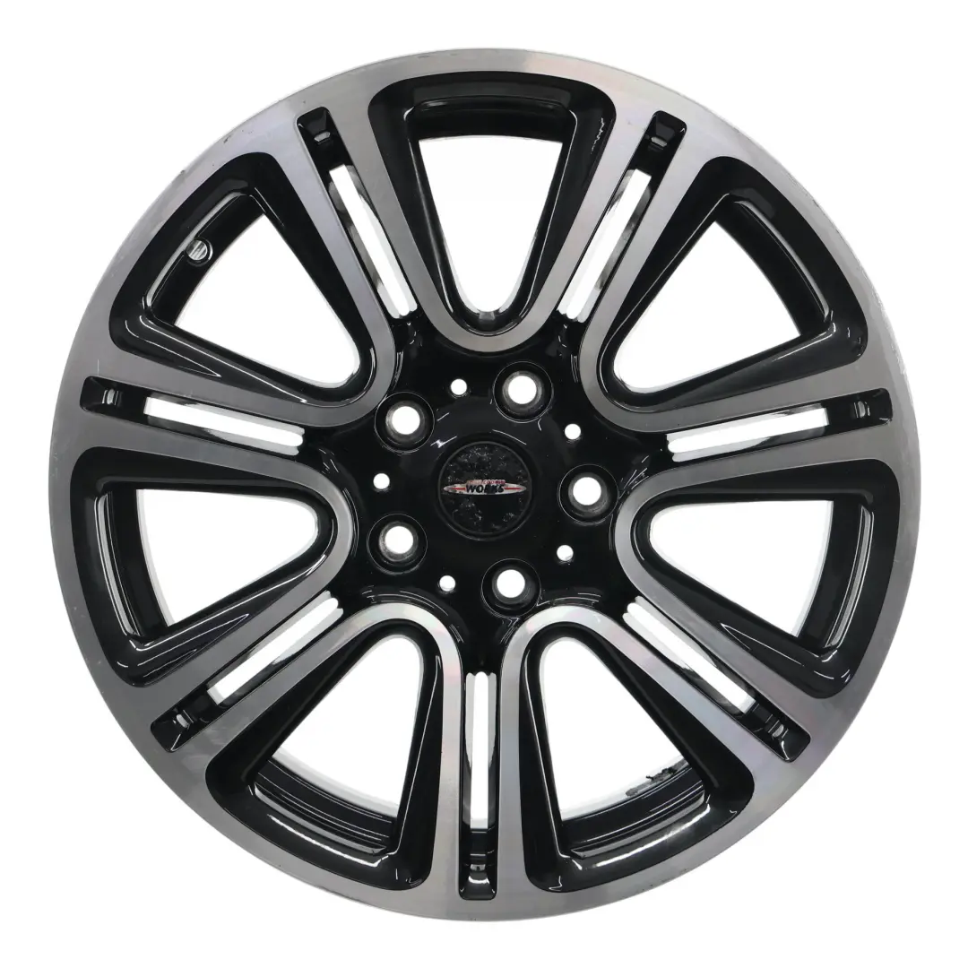 Alloy Rim 18" 7,5J Twin Spoke Black to Mini Cooper R60 R61 Wheel with Part number 9808516 Mini Cooper R60 R61 Wheel Alloy Rim 18" 7,5J Twin Spoke Black - SKU 9808516-1 - Part number 9808516