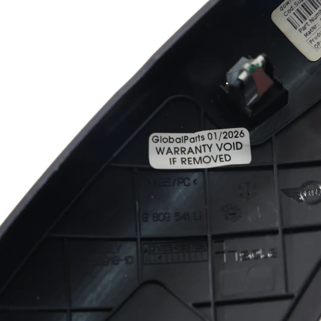 Mini Countryman R60 Console Centrale Nera Sinistra Destra Set X2 - SKU 9809541-4 - Numero di parte 9809541