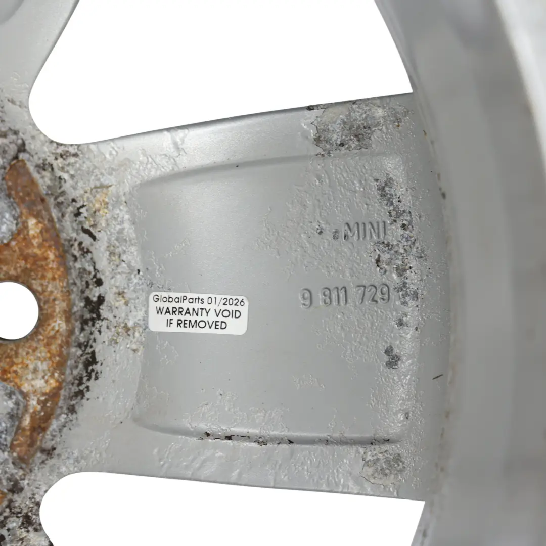 Mini R60 Silberne Leichtmetallfelge 16" 6,5J ET:46 5 Star Air Spoke 140 - SKU 9811729-2 - Teilenummer 9811729