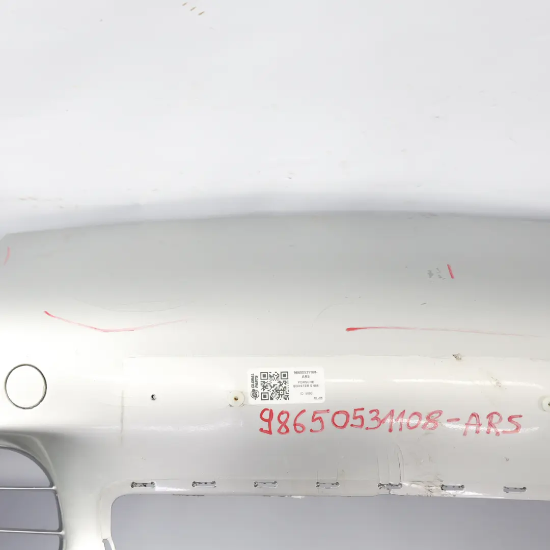 Front Bumper Trim Panel Cover Arctic Silver Metallic - 92T to Porsche Boxster S 986 with Part number 98650531108 Porsche Boxster S 986 Front Bumper Trim Panel Cover Arctic Silver Metallic - 92T - SKU 98650531108-ARS - Part number 98650531108