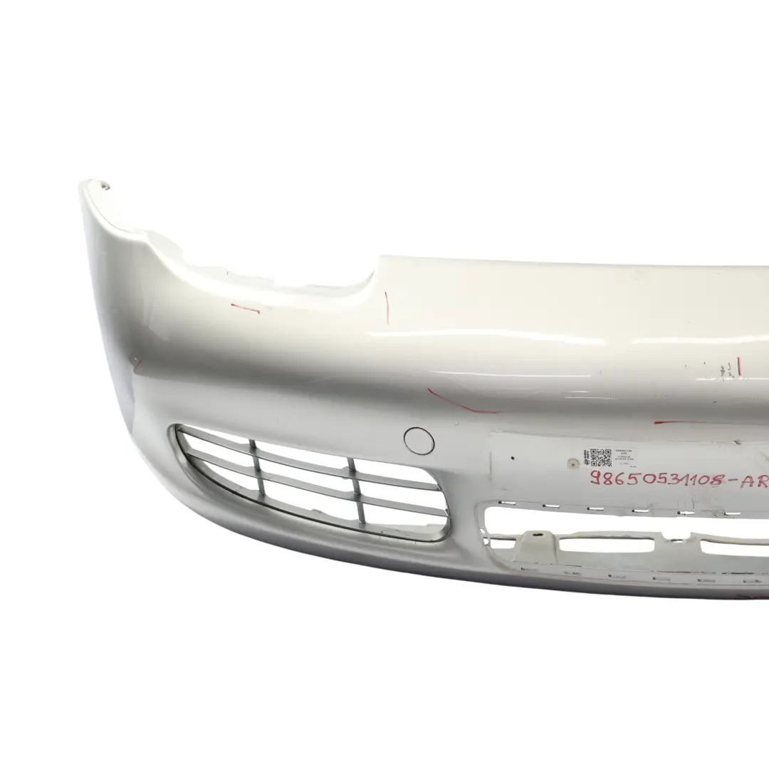 Front Bumper Trim Panel Cover Arctic Silver Metallic - 92T to Porsche Boxster S 986 with Part number 98650531108 Porsche Boxster S 986 Front Bumper Trim Panel Cover Arctic Silver Metallic - 92T - SKU 98650531108-ARS - Part number 98650531108
