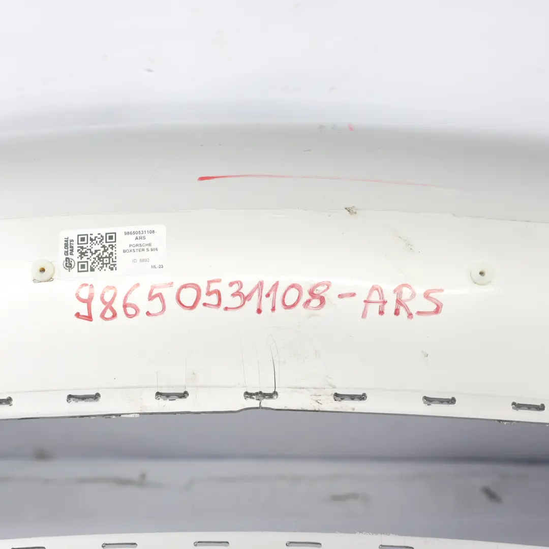 Porsche Boxster S 986 Front Bumper Trim Panel Cover Arctic Silver Metallic - 92T - SKU 98650531108-ARS - Part number 98650531108