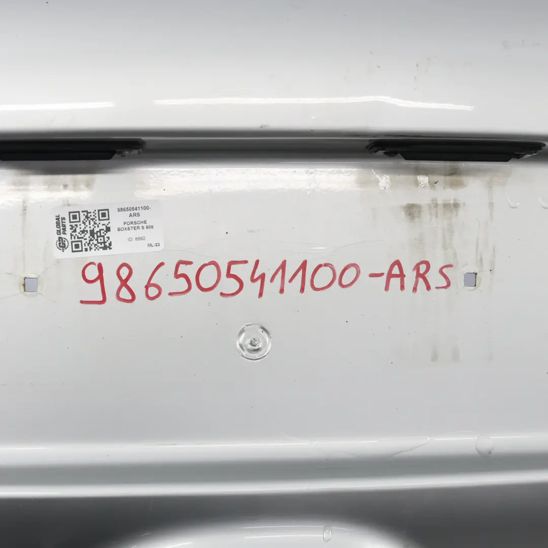 Bumper Trim Panel Arctic Silver Metallic - 92T to Porsche Boxster 986 Rear with Part number 98650541100 Porsche Boxster 986 Rear Bumper Trim Panel Arctic Silver Metallic - 92T - SKU 98650541100-ARS - Part number 98650541100