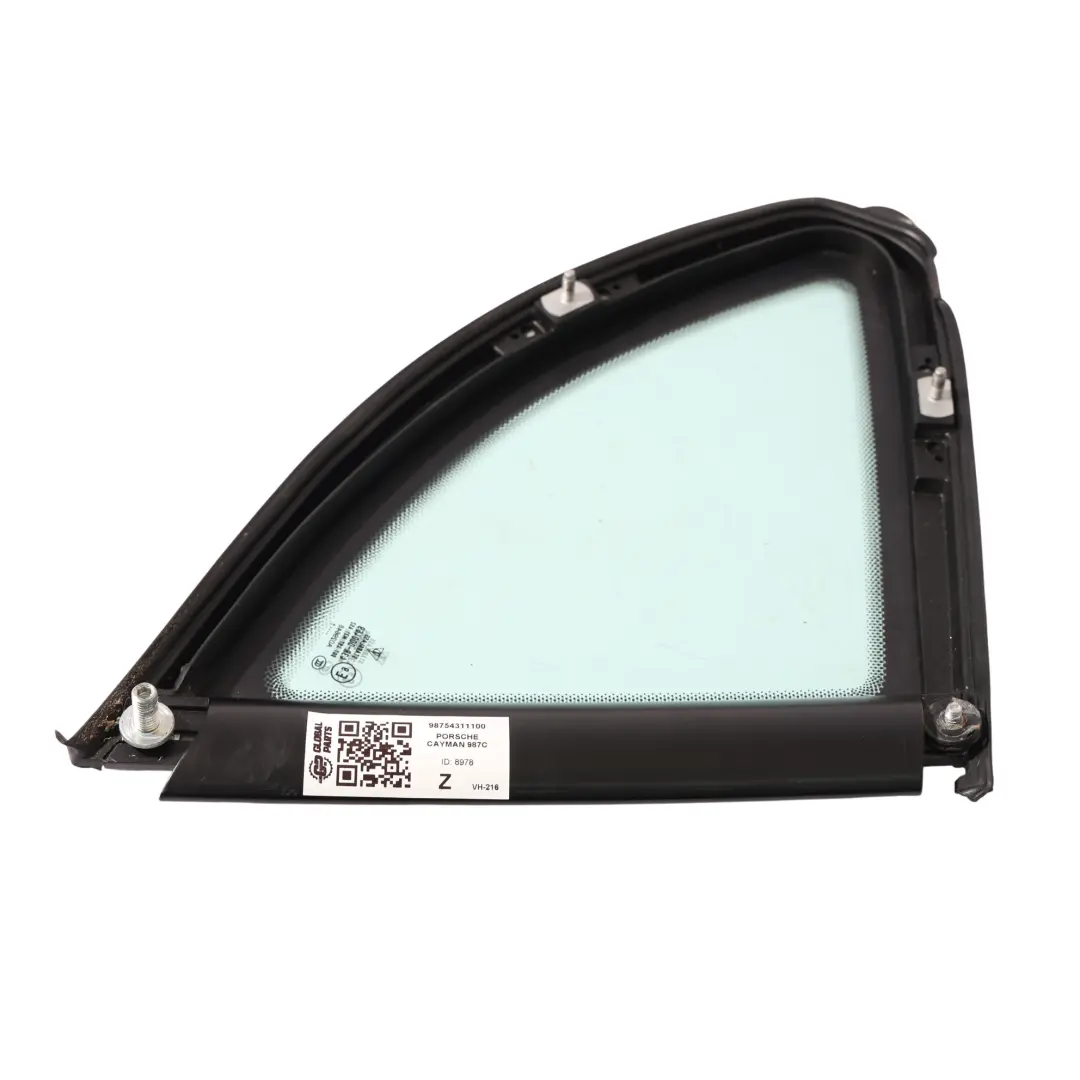 987C Quarter Side Window Fixed Glass Rear Left N/S to Porsche Cayman with Part number 98754311100 Porsche Cayman 987C Quarter Side Window Fixed Glass Rear Left N/S - SKU 98754311100 - Part number 98754311100