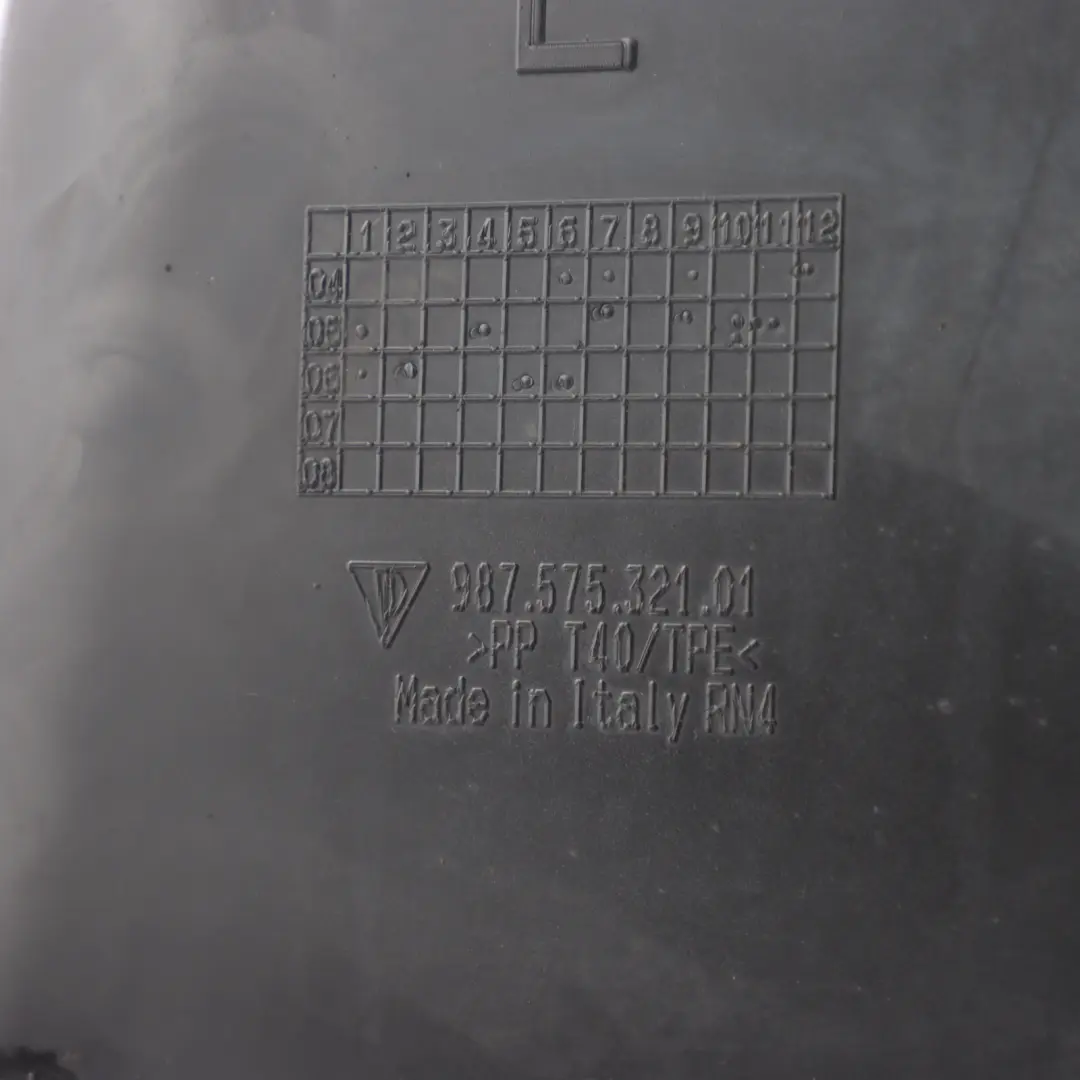 Front Bumper Radiator Air Duct Guide Left N/S to Porsche Cayman 987 with Part number 98757532101 Porsche Cayman 987 Front Bumper Radiator Air Duct Guide Left N/S - SKU 98757532101 - Part number 98757532101