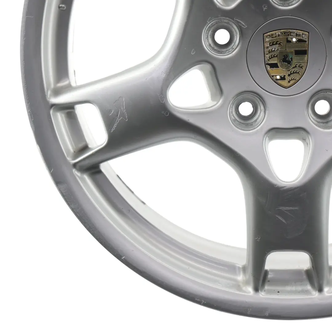 Porsche 987 997 Silver Lobster Claw Llanta Aleación De 19" 8J ET:57 - SKU 99736215601-1 - Número de pieza 99736215601
