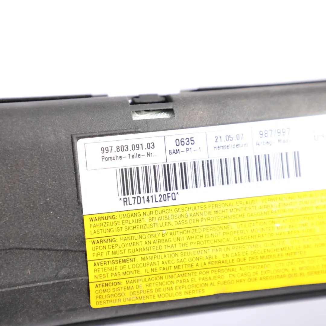 Porsche Cayman 987C Front Seat Side Air Module Unit Left N/S - SKU 99780309103 - Part number 99780309103