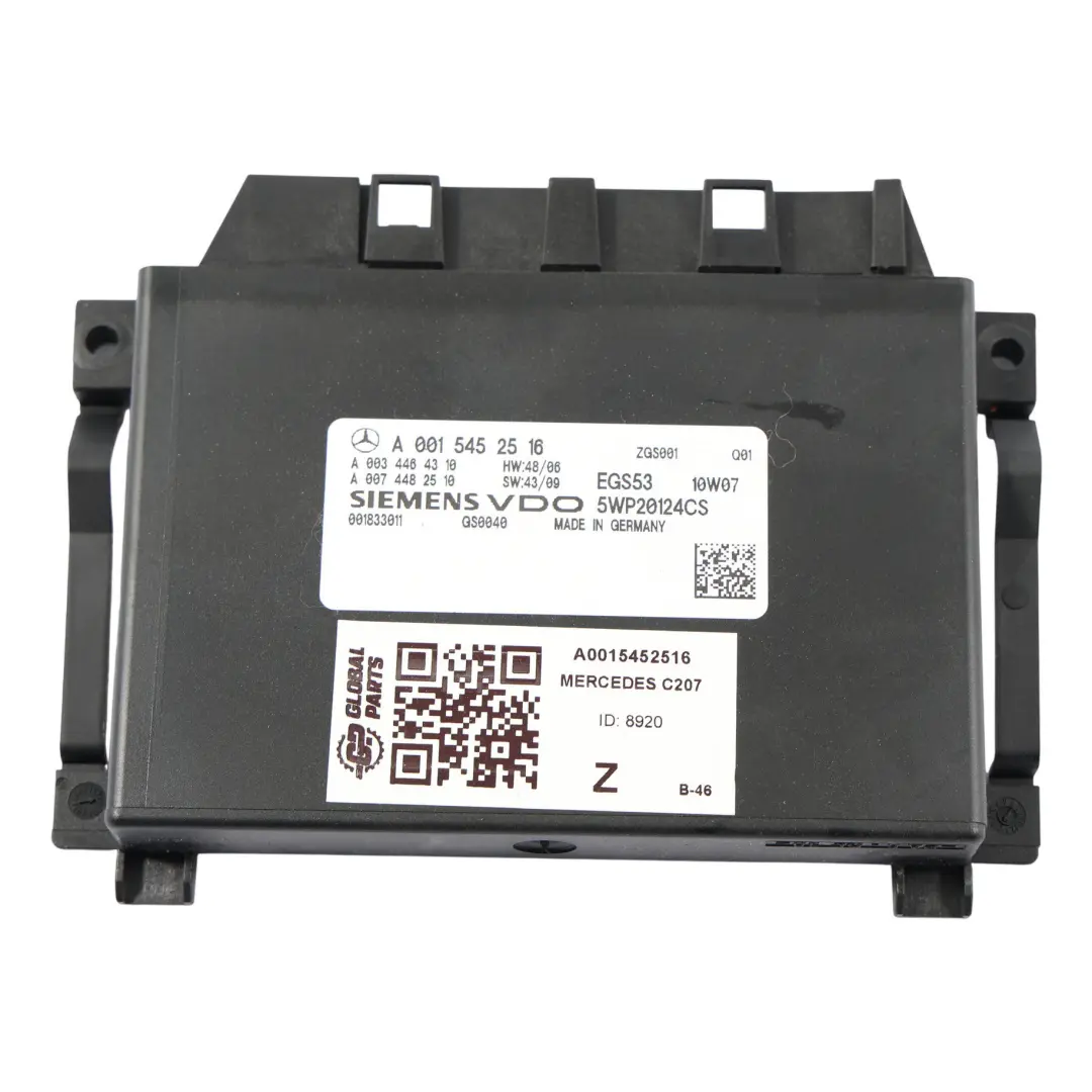Mercedes W207 Módulo De La Caja De Cambios Automática EGS ECU - SKU A0015452516 - Número de pieza A0015452516