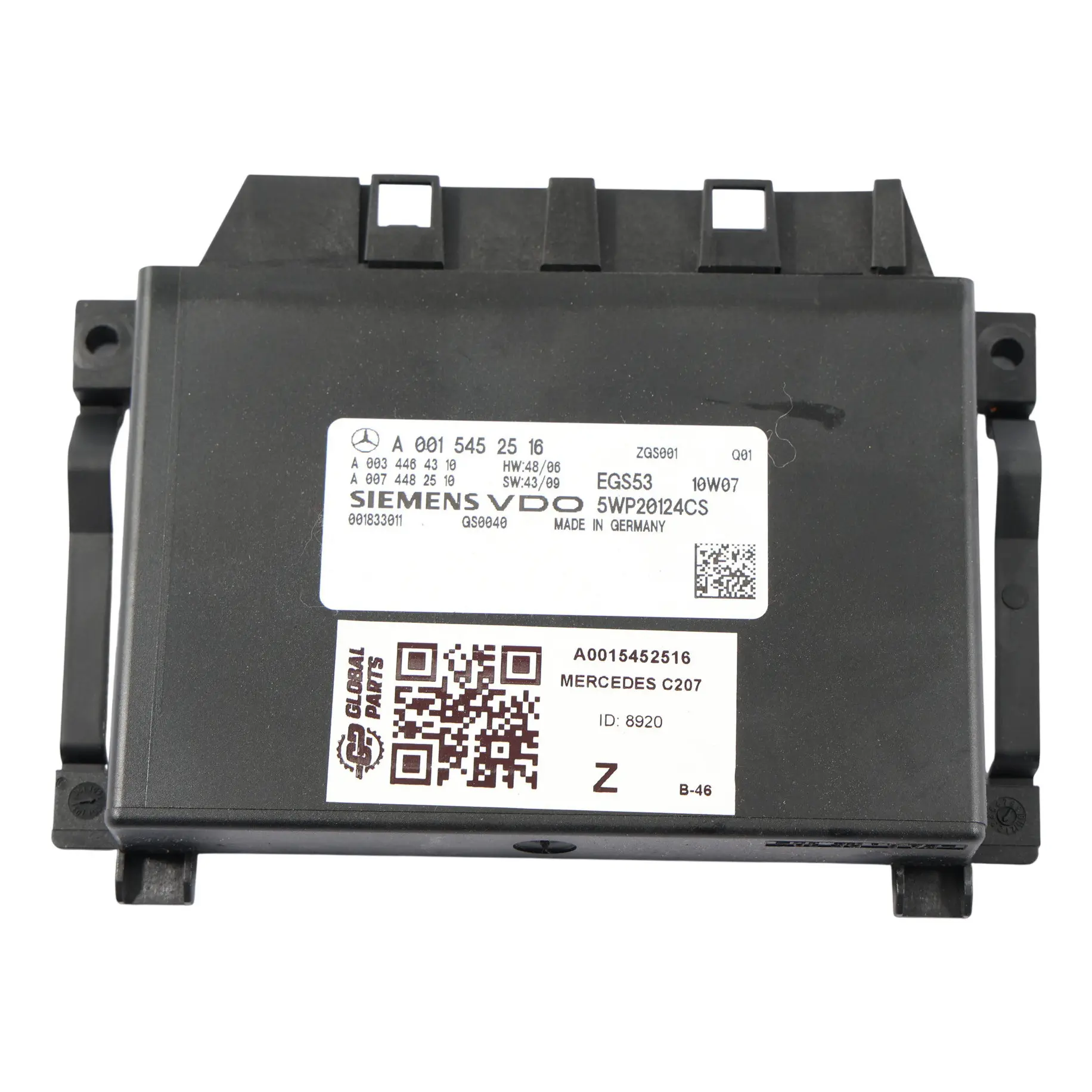 Mercedes W207 Módulo De La Caja De Cambios Automática EGS ECU A0015452516