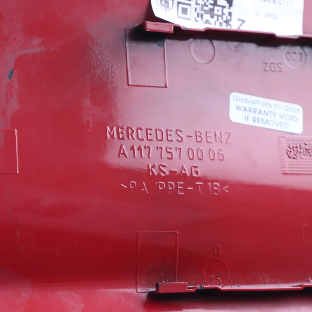 Filler Fill Flap Tank Cover Jupiter Red - 589 to Mercedes C117 Fuel with Part number A1177570006 Mercedes C117 Fuel Filler Fill Flap Tank Cover Jupiter Red - 589 - SKU A1177570006-JUR - Part number A1177570006