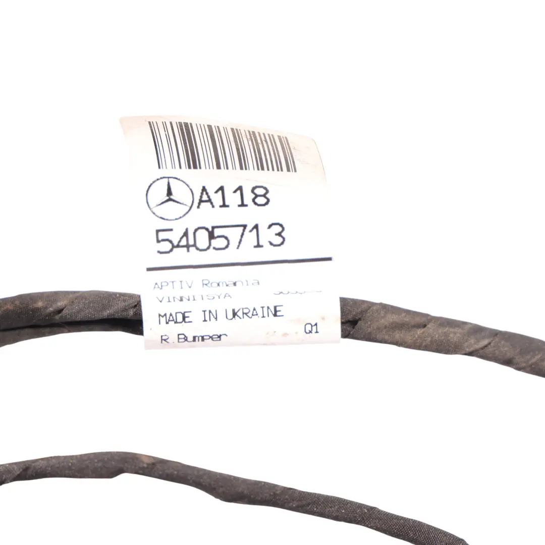 Bumper PDC Wiring Parking Sensor Loom Harness to Mercedes CLA C118 Rear with Part number A1185405713 Mercedes CLA C118 Rear Bumper PDC Wiring Parking Sensor Loom Harness - SKU A1185405713 - Part number A1185405713