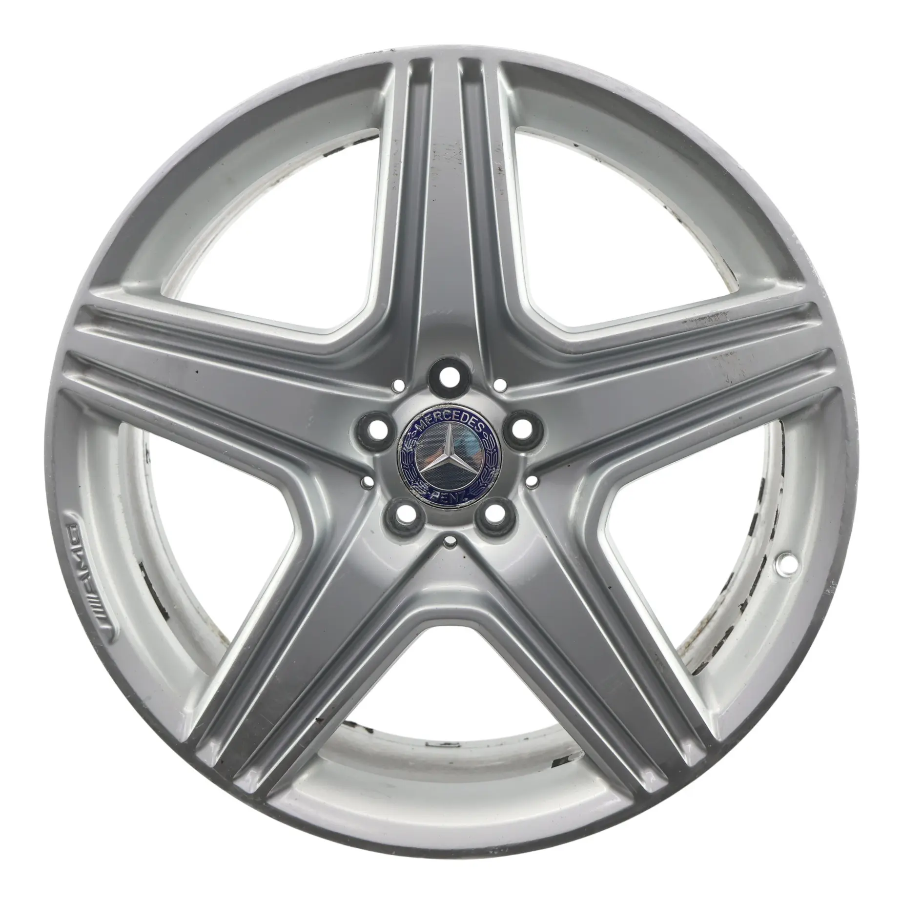 Mercedes ML W164 Silver Wheel Alloy Rim AMG 21" 9J ET:48 5-Spoke A1644015302