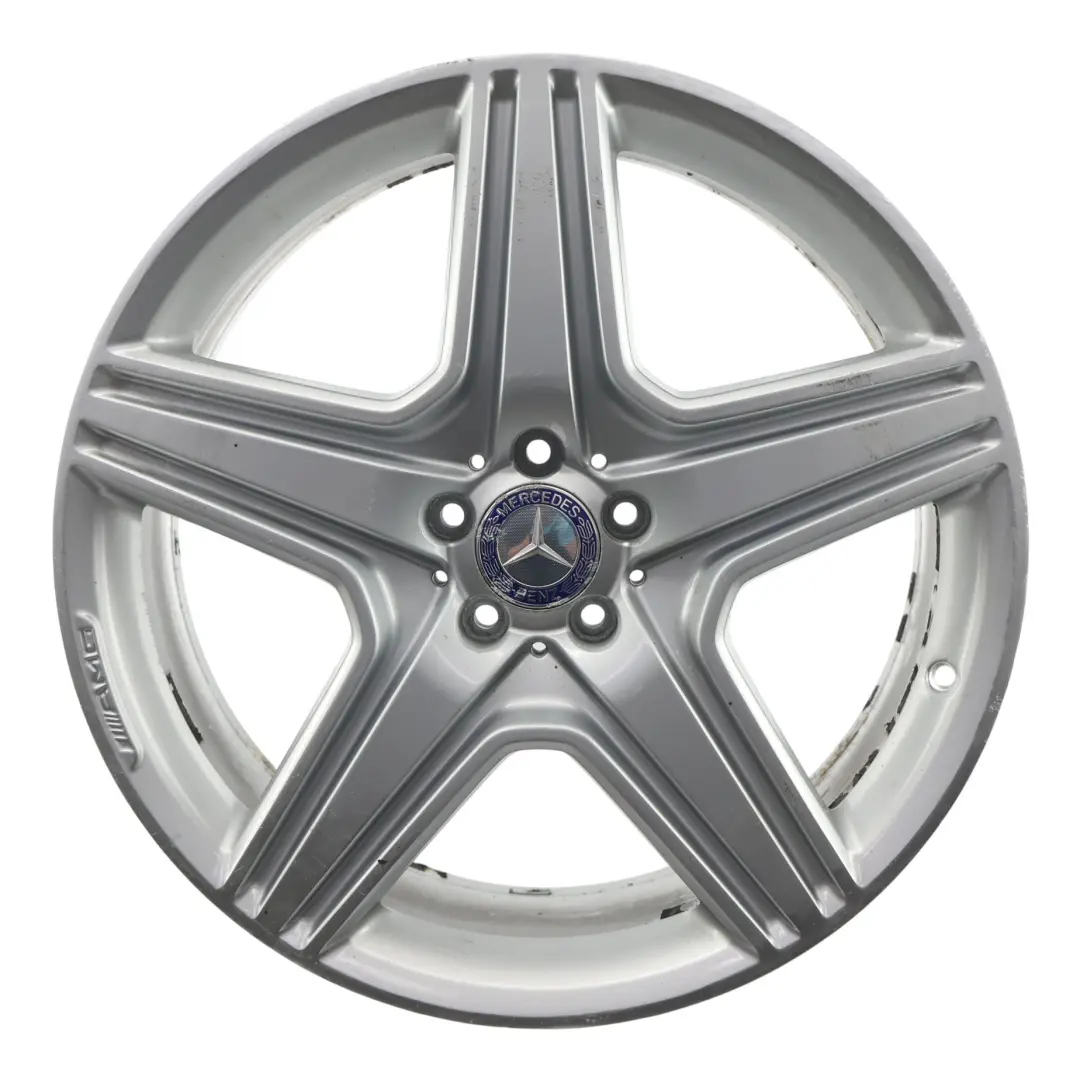 Alloy Rim AMG 21" 9J ET:48 5-Spoke to Mercedes ML W164 Silver Wheel with Part number A1644015302 Mercedes ML W164 Silver Wheel Alloy Rim AMG 21" 9J ET:48 5-Spoke - SKU A1644015302-1 - Part number A1644015302