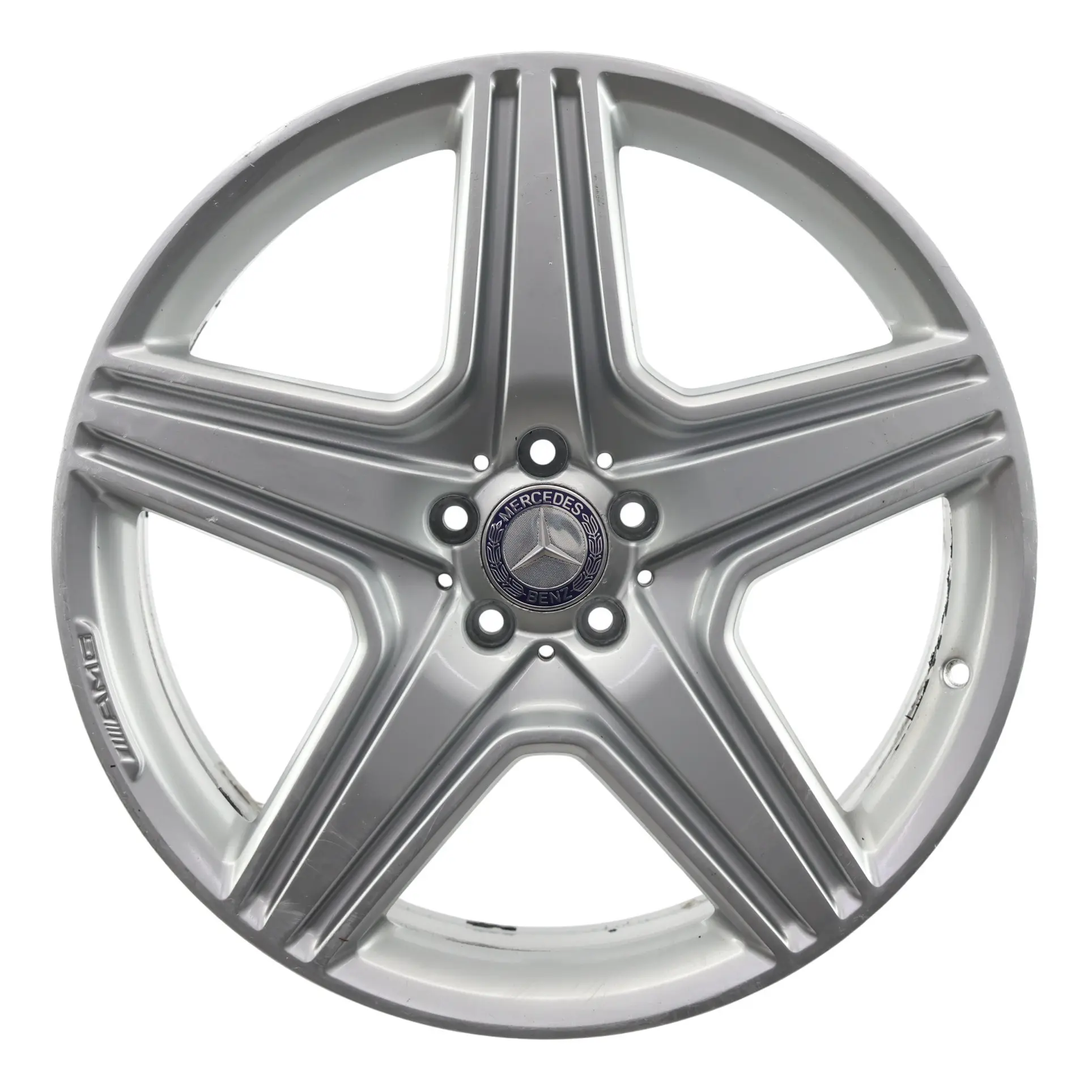 Mercedes ML W164 Silver Wheel Alloy Rim AMG 21" 9J ET:48 5-Spoke A1644015302