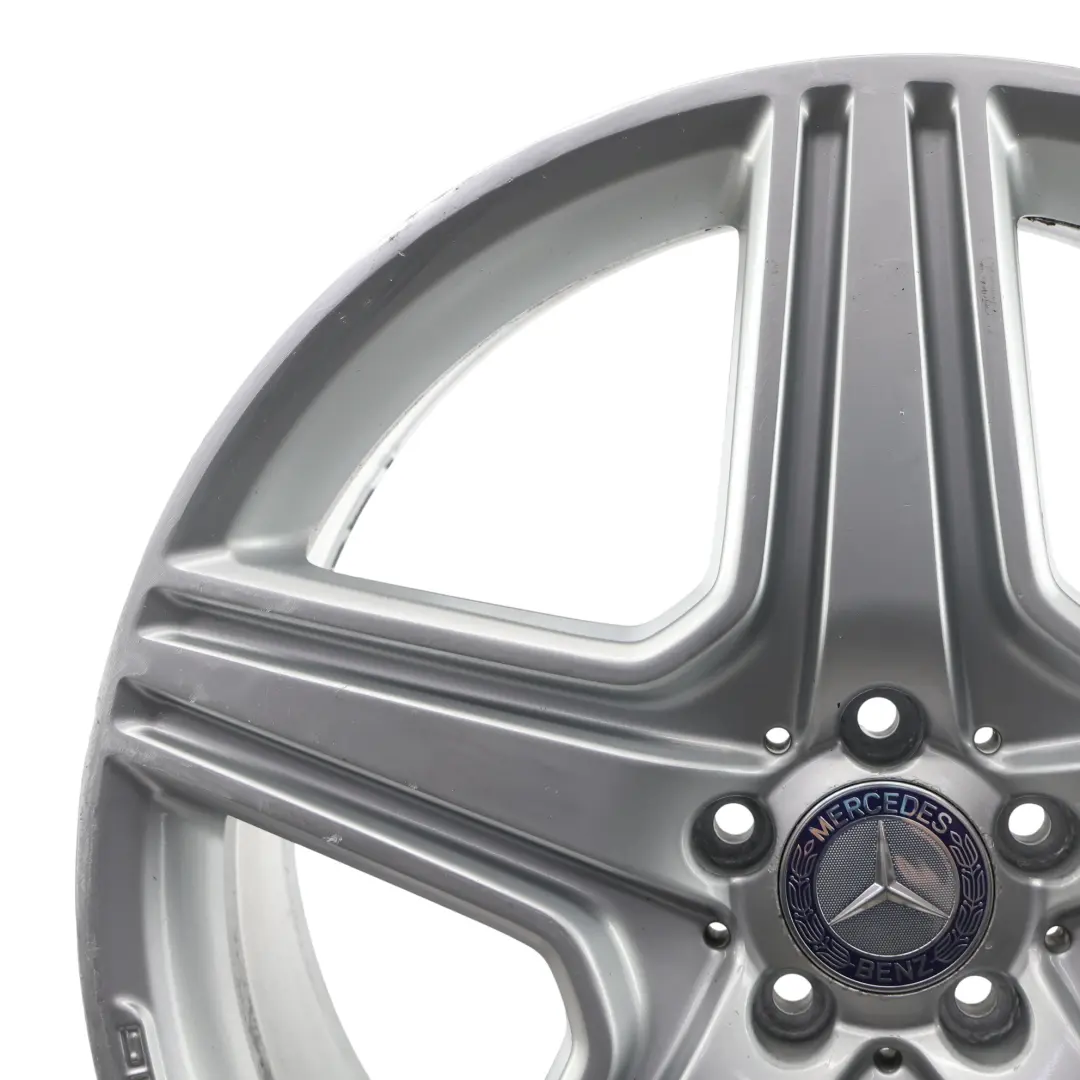 Argento Cerchio Lega AMG 21" 9J ET:48 5 Razze per Mercedes ML W164 con numero di parte A1644015302 Mercedes ML W164 Argento Cerchio Lega AMG 21" 9J ET:48 5 Razze - SKU A1644015302-2 - Numero di parte A1644015302