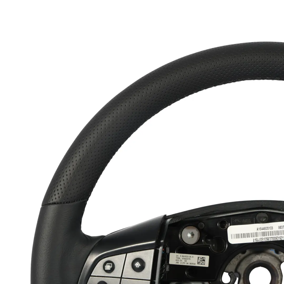 Leather Steering Wheel with Black Threads to Mercedes ML W164 NEW with Part number A1644605103 Mercedes ML W164 NEW Leather Steering Wheel with Black Threads - SKU A1644605103-1 - Part number A1644605103