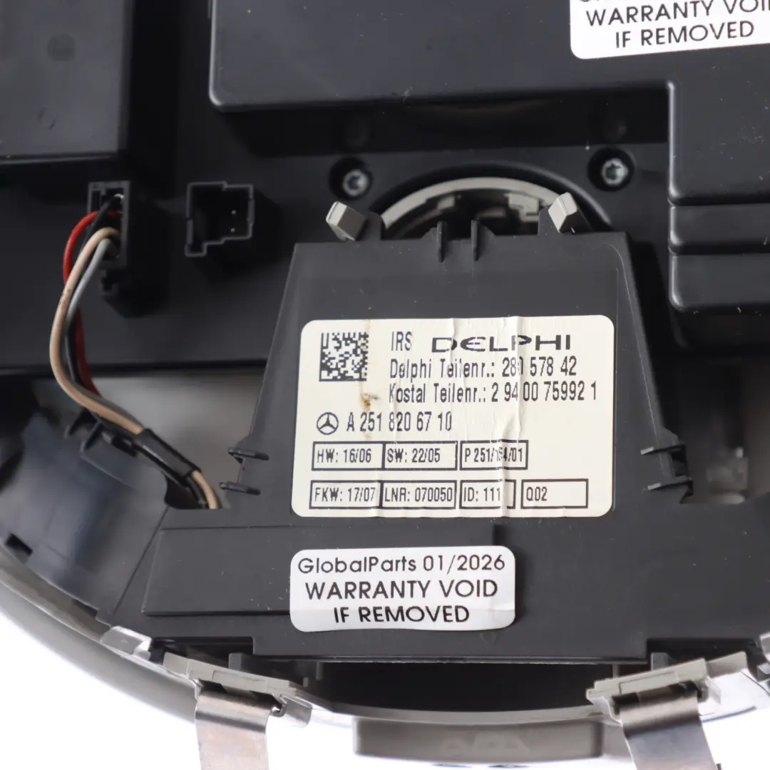 Mercedes ML W164 Roof Light Reading Lamp Front Panel Switch Grey - SKU A1648201485 - Part number A1648201485