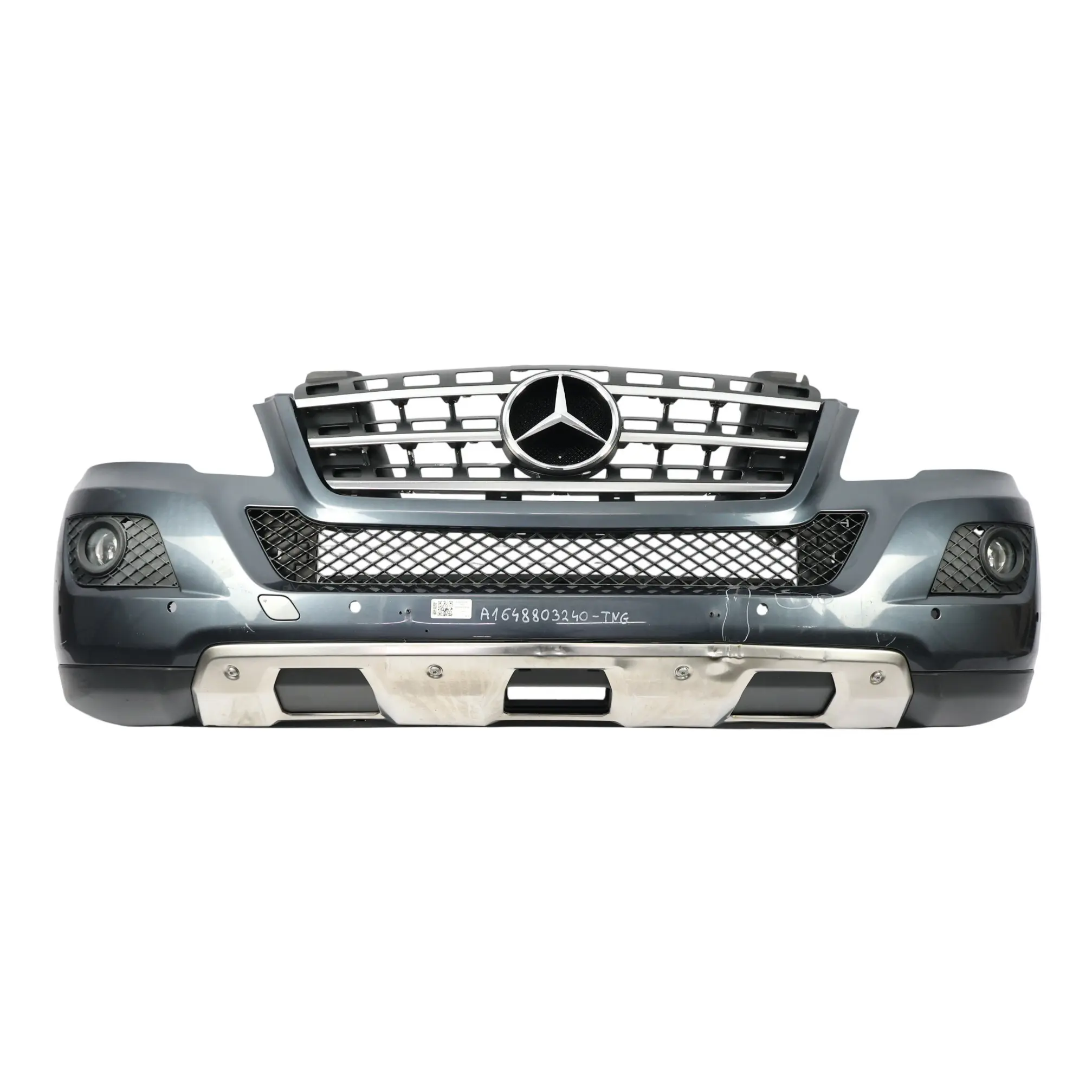 Mercedes ML W164 Front Bumper Sport Trim Parktronic Tenorite Grey Metallic - 755