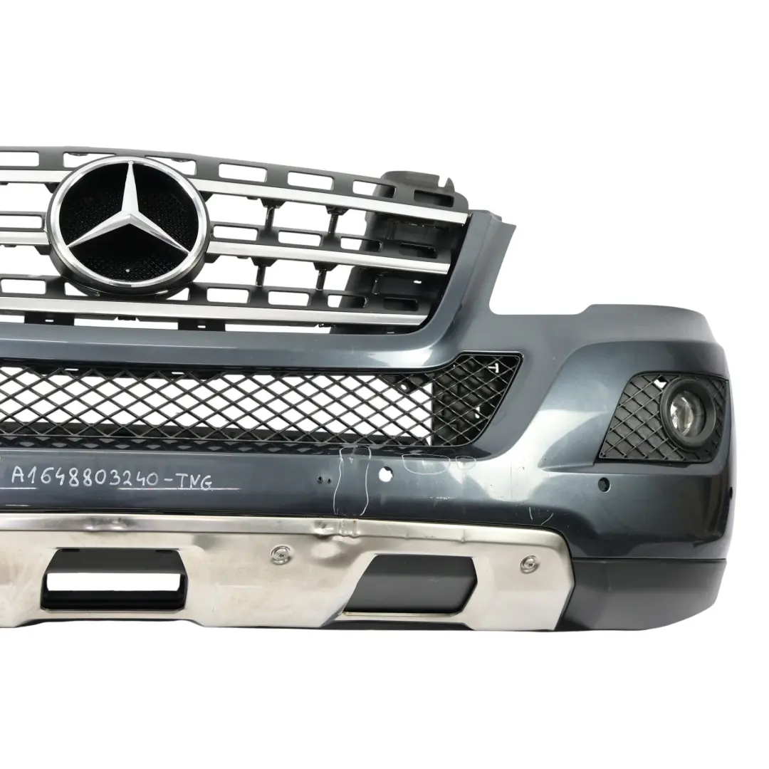 Zderzak Przedni Parktronic Tenorite Grey Szary Metalik 755 do Mercedes ML W164 o numerze A1648803240 Mercedes ML W164 Zderzak Przedni Parktronic Tenorite Grey Szary Metalik 755 - SKU A1648803240-TNG - Numer Części A1648803240
