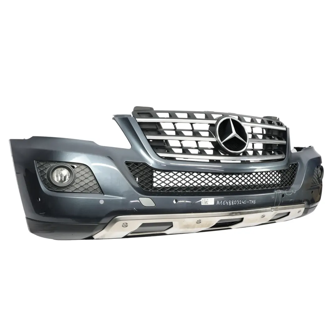 Zderzak Przedni Parktronic Tenorite Grey Szary Metalik 755 do Mercedes ML W164 o numerze A1648803240 Mercedes ML W164 Zderzak Przedni Parktronic Tenorite Grey Szary Metalik 755 - SKU A1648803240-TNG - Numer Części A1648803240
