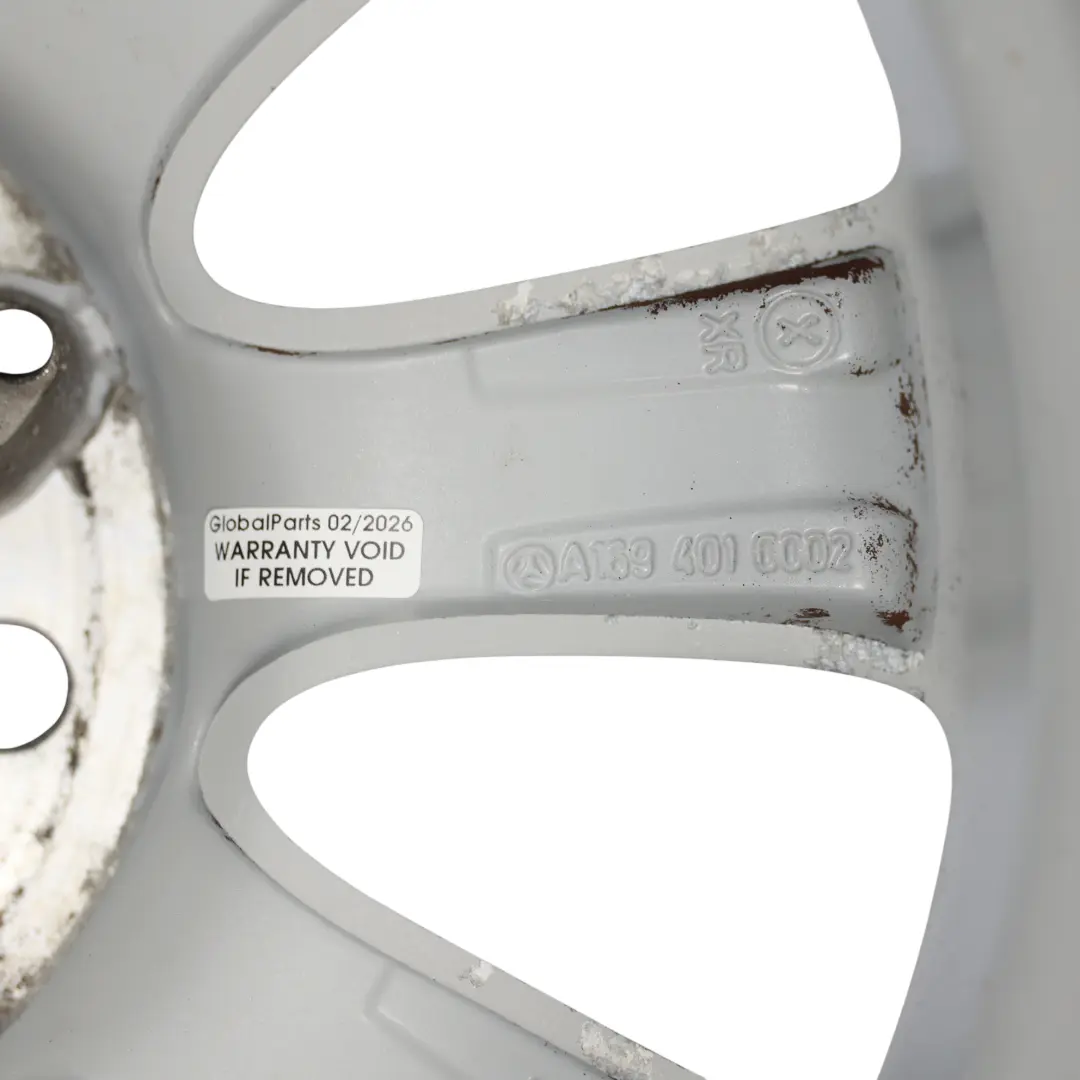 Alloy Wheel Rim 15" ET:44 6J to Mercedes W169 Silver with Part number A1694010002 Mercedes W169 Silver Alloy Wheel Rim 15" ET:44 6J - SKU A1694010002-1 - Part number A1694010002