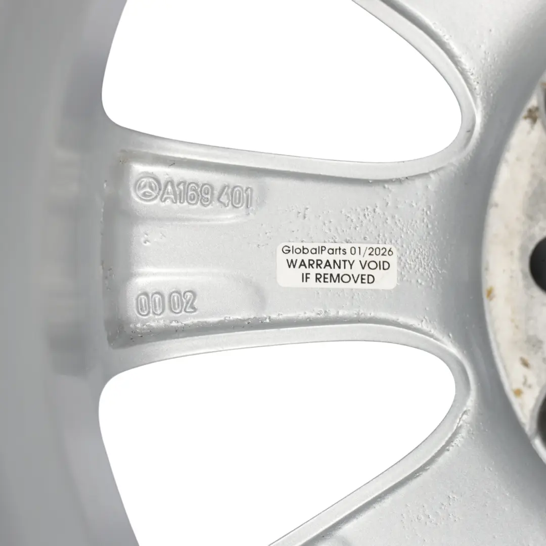 Rim Alloy Silver 15" 6J ET:44 to Mercedes W169 Wheel with Part number A1694010002 Mercedes W169 Wheel Rim Alloy Silver 15" 6J ET:44 - SKU A1694010002-4 - Part number A1694010002