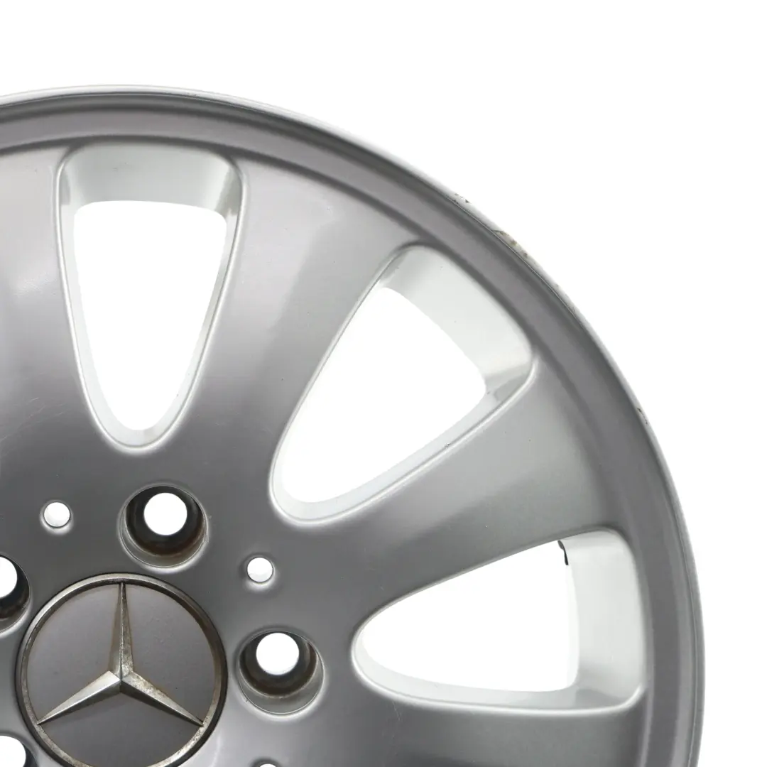 Rim Alloy Silver 15" 6J ET:44 to Mercedes W169 Wheel with Part number A1694010002 Mercedes W169 Wheel Rim Alloy Silver 15" 6J ET:44 - SKU A1694010002-4 - Part number A1694010002