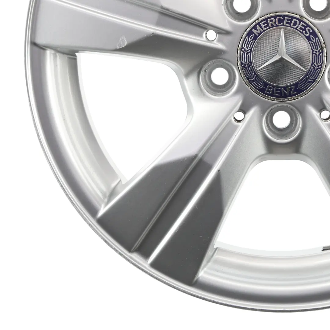 Mercedes W169 W245 Silver Alloy Wheel Rim 16" 6J ET:46 - SKU A1694012202-2 - Part number A1694012202