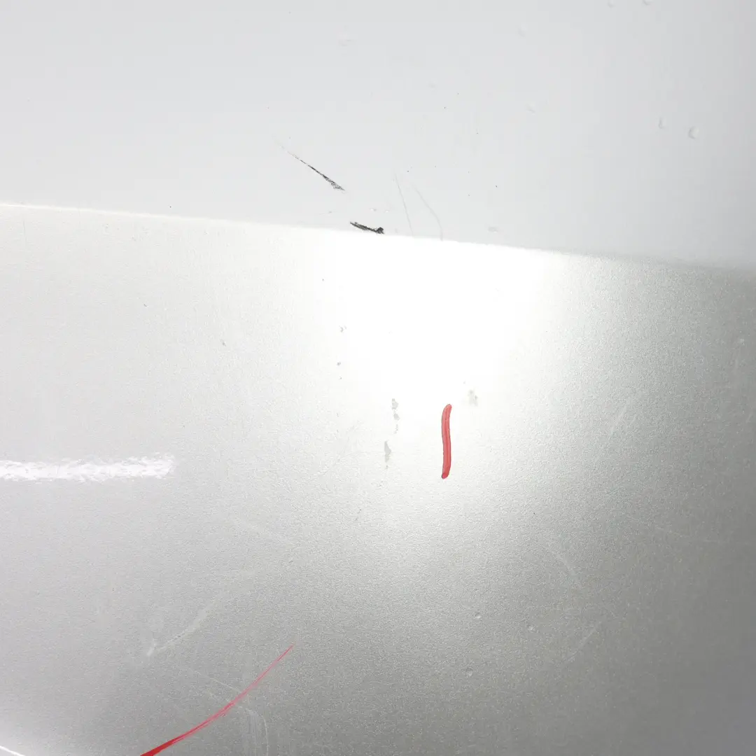 Bumper Rear Trim Panel Cover Polar Silver Metallic - 761 to Mercedes W176 with Part number A1768800440 Mercedes W176 Bumper Rear Trim Panel Cover Polar Silver Metallic - 761 - SKU A1768800440-PLS - Part number A1768800440