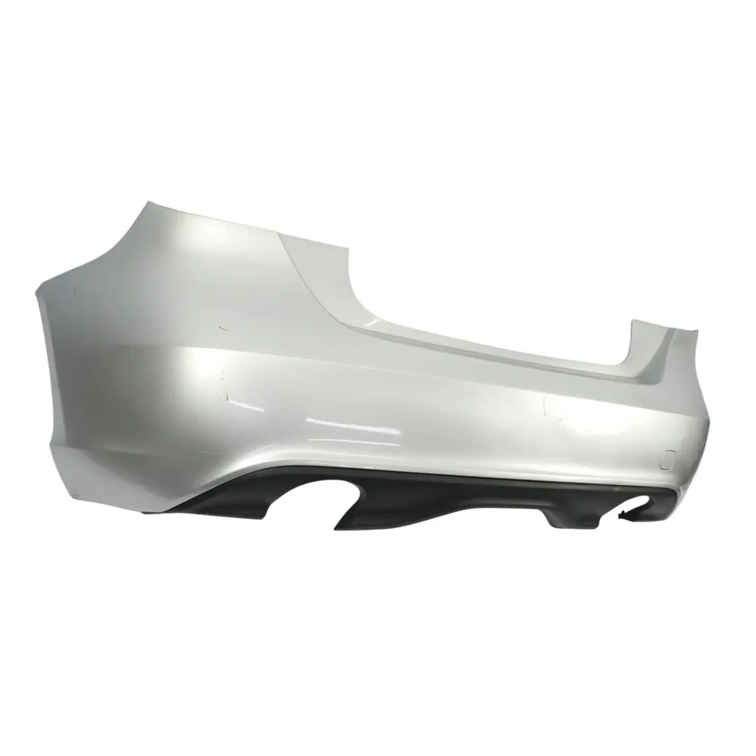 Bumper Rear Trim Panel Cover Polar Silver Metallic - 761 to Mercedes W176 with Part number A1768800440 Mercedes W176 Bumper Rear Trim Panel Cover Polar Silver Metallic - 761 - SKU A1768800440-PLS - Part number A1768800440