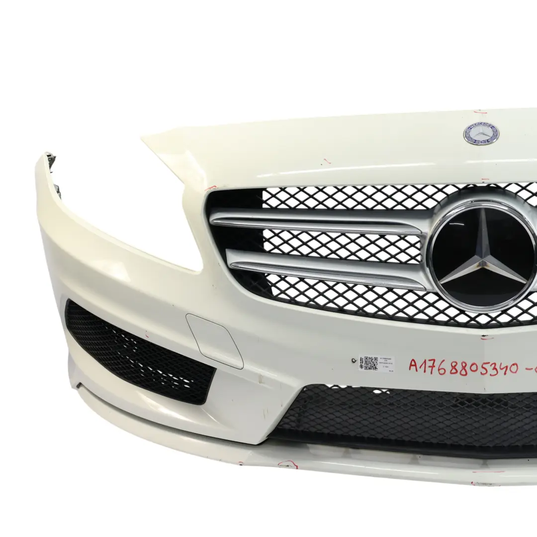 Front Bumper AMG Trim Panel Cover Calcite White - 650 to Mercedes W176 with Part number A1768805340 Mercedes W176 Front Bumper AMG Trim Panel Cover Calcite White - 650 - SKU A1768805340-CW - Part number A1768805340