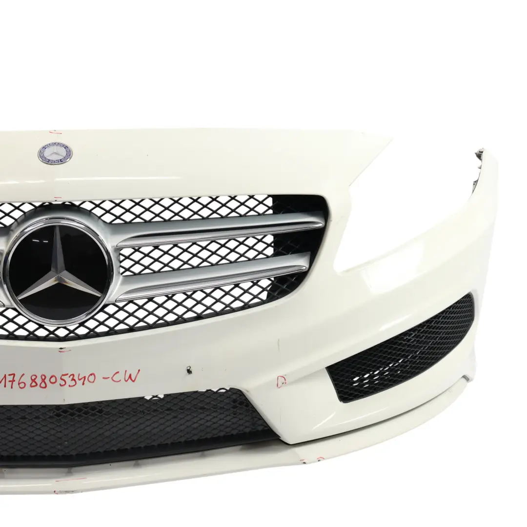 Mercedes W176 Front Bumper AMG Trim Panel Cover Calcite White - 650 - SKU A1768805340-CW - Part number A1768805340
