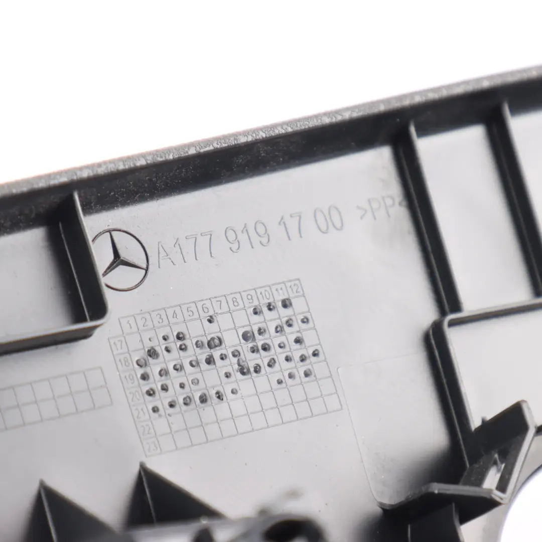 Front Left Cover N/S Outer Adjustment Panel Black to Mercedes W177 Seat with Part number A1779191700 Mercedes W177 Seat Front Left Cover N/S Outer Adjustment Panel Black - SKU A1779191700 - Part number A1779191700