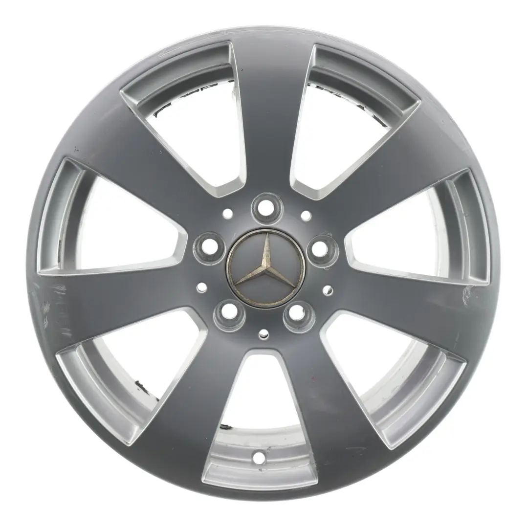 Cerchio in lega argento 7 razze 16" 6J ET:39 per Mercedes W204 con numero di parte A2044011002 Mercedes W204 Cerchio in lega argento 7 razze 16" 6J ET:39 - SKU A2044011002-2 - Numero di parte A2044011002