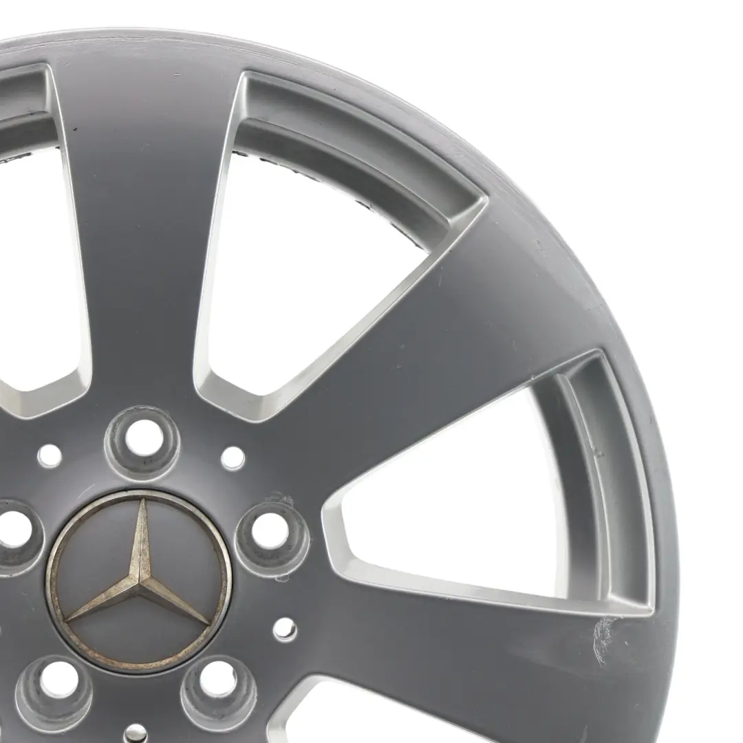 Mercedes W204 Jante alliage argentée 7 branches 16" 6J ET:39 - SKU A2044011002-2 - Numéro de pièce A2044011002