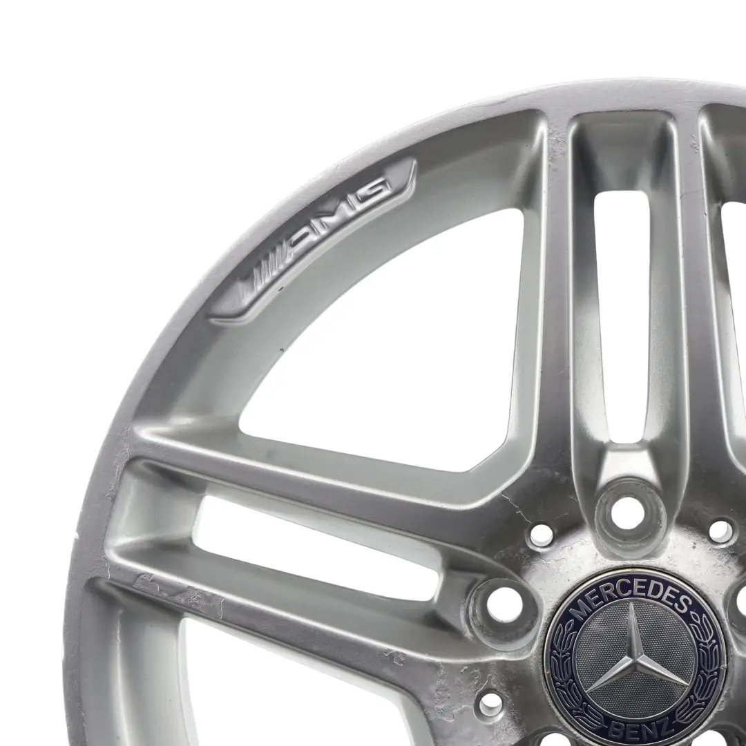 Mercedes W204 AMG Rear Silver Alloy Wheel Rim 17" 8.5J ET:58 - SKU A2044019702-1 - Part number A2044019702