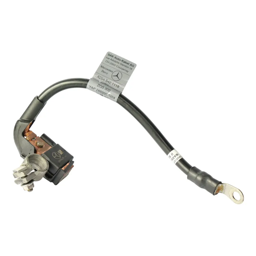 Mercedes W204 W451 Negative Cable Battery Terminal Wiring A2045421518 - SKU A2045421118 - Part number A2045421118