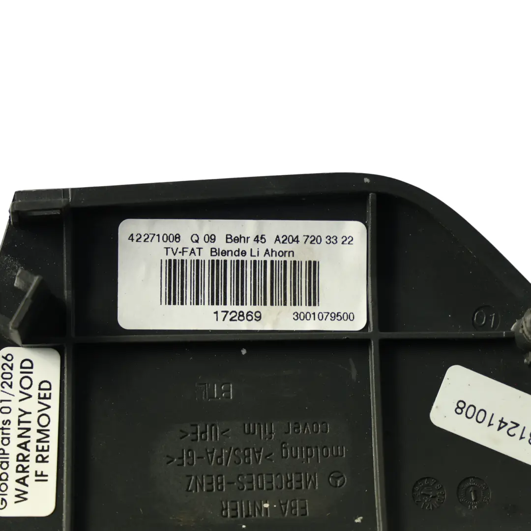 Mercedes W204 Copri Pannello Porta Ahorn Anteriore Sinistro - SKU A2047203322 - Numero di parte A2047203322