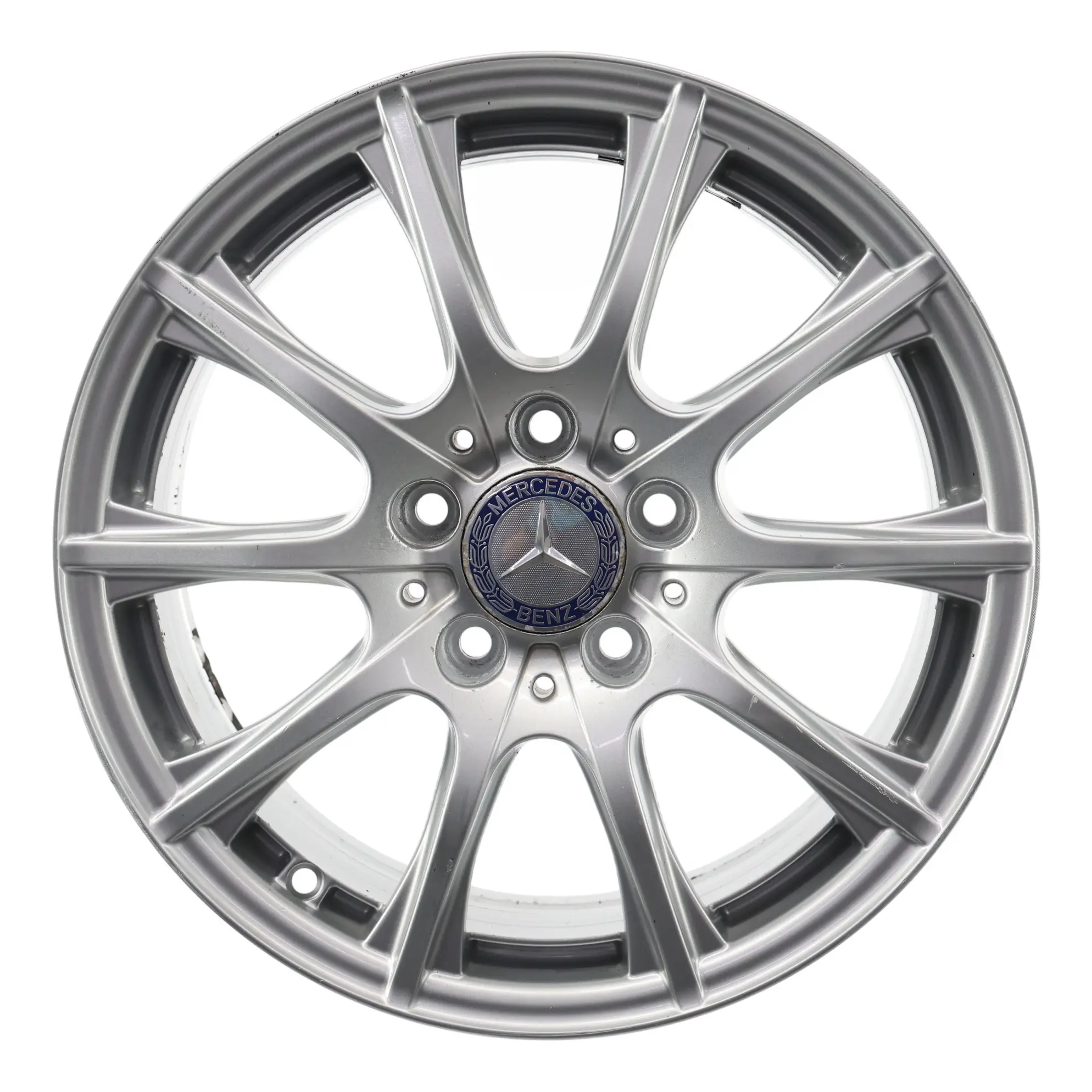 Mercedes W205 Jante en alliage argenté 16'' 6,5J ET:38 10 Spoke A2054012400