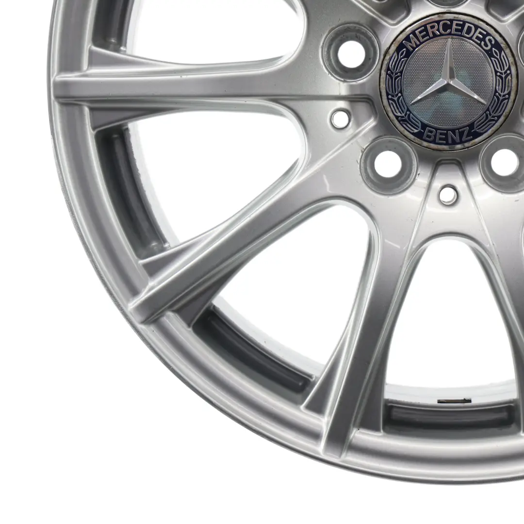 Rim Alloy Silver 16'' 6,5J ET:38 10 Spoke to Mercedes W205 Wheel with Part number A2054012400 Mercedes W205 Wheel Rim Alloy Silver 16'' 6,5J ET:38 10 Spoke - SKU A2054012400-2 - Part number A2054012400