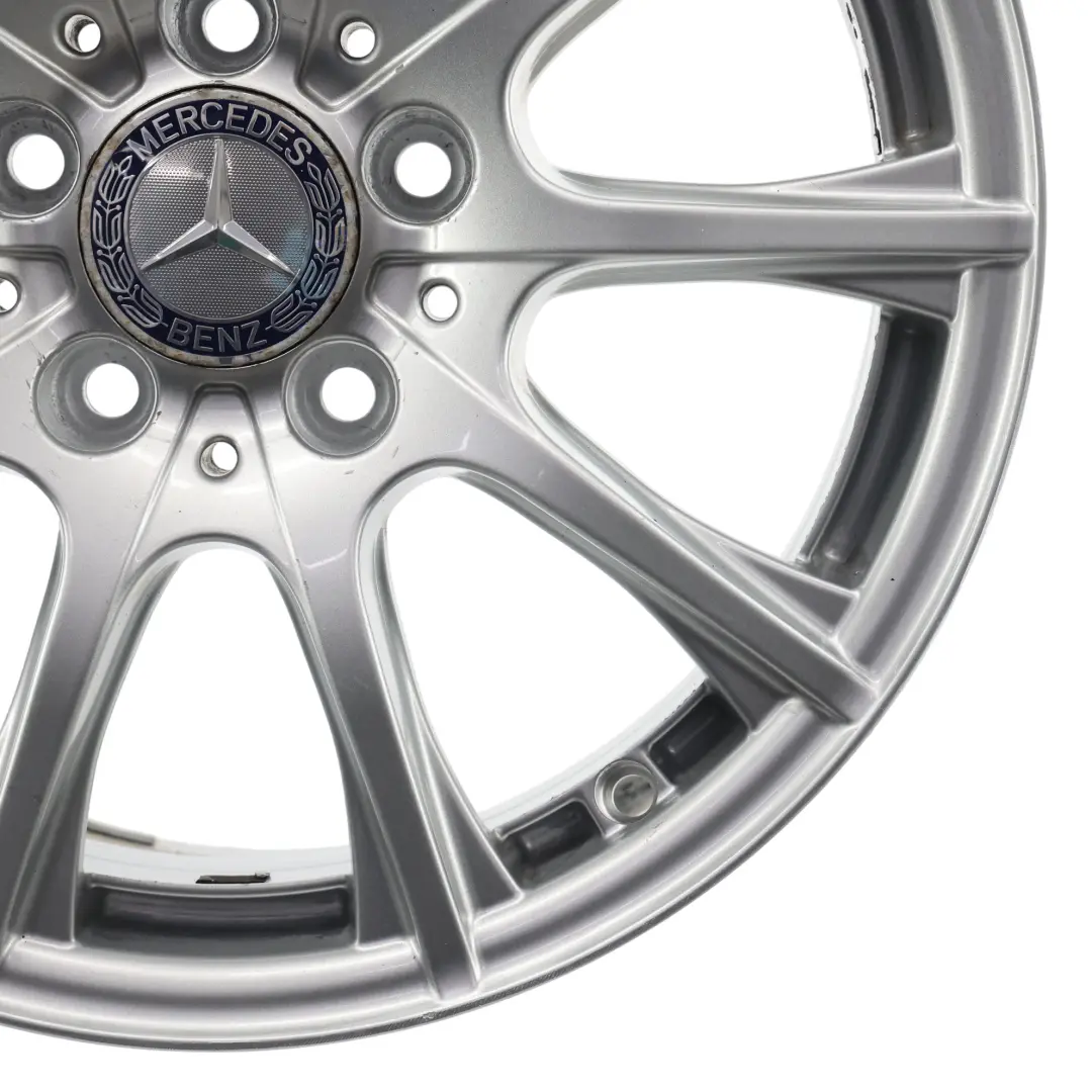 Rim Alloy Silver 16'' 6,5J ET:38 10 Spoke to Mercedes W205 Wheel with Part number A2054012400 Mercedes W205 Wheel Rim Alloy Silver 16'' 6,5J ET:38 10 Spoke - SKU A2054012400-2 - Part number A2054012400
